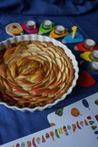 Deko Baby-Geburtstagsparty mit der Raupe Nimmersatt und Apfelkuchen ohne Zucker