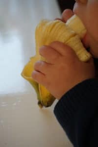 breifrei mit Obst und Gemüse - wie Banane für Babys angeboten werden kann