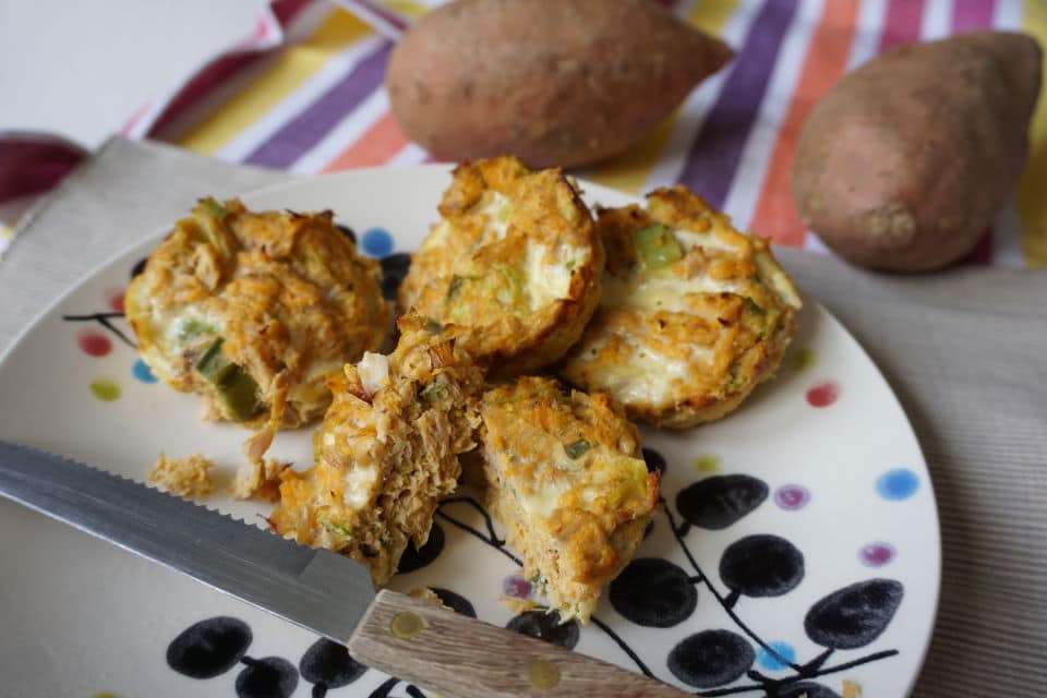 Süßkartoffelmuffins mit Thunfisch von breifreibaby Süßkartoffelmuffins mit Thunfisch von breifreibaby