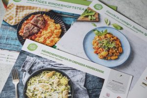 HelloFresh Bix Rezepte und Rezeptkarten - Kochbox mit veganen und vegetarischen Gerichten und Fisch und Fleisch