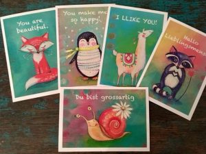 Postkarten für Kinder mit Affirmationen - Mutmachsprüche für Kinder und Erwachsene
