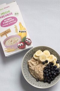 BLW Frühstück - Fürhstück für Babys mit den breifrei Frühstücksideen und einem Porridge zum Selberessen