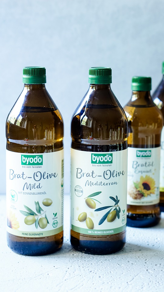 Welches Öl zum Braten: zwei Brat-Olivenöle von Byodo