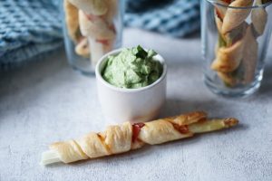 Ideen für Dips und Snacks mit Spargel und Bärlauch - Rezeptideen für den Frühsling: Spargel mit Blätterteig