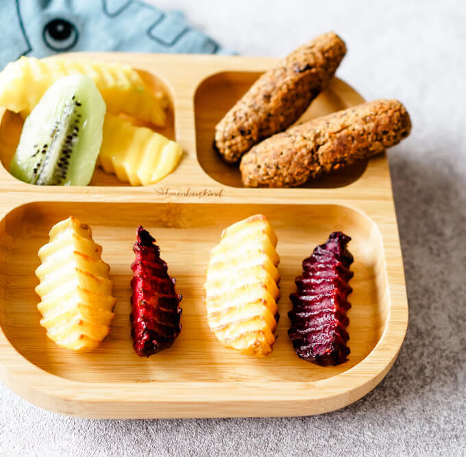 Familienrezept Baby Bohnenbratlinge und Ofengemüse