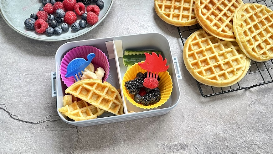 Bananenwaffeln ohne Zucker - perfekt für die Brotdose